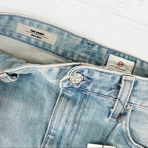 New AG Jeans Denim Mini Skirt Size 31 Adriano Goldschmied - Picture 6 of 8